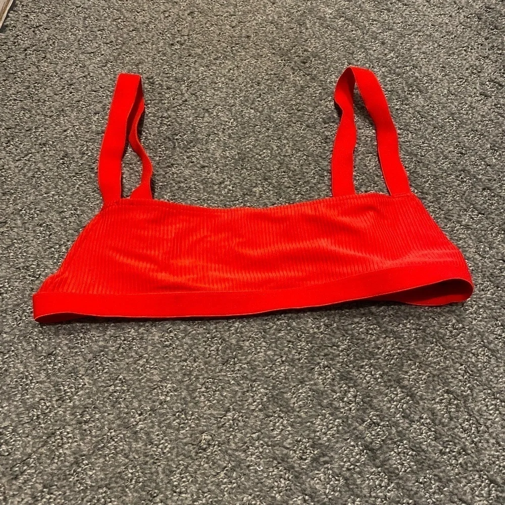 New! Frankie's Bikini Kasey top ribbed red 16171